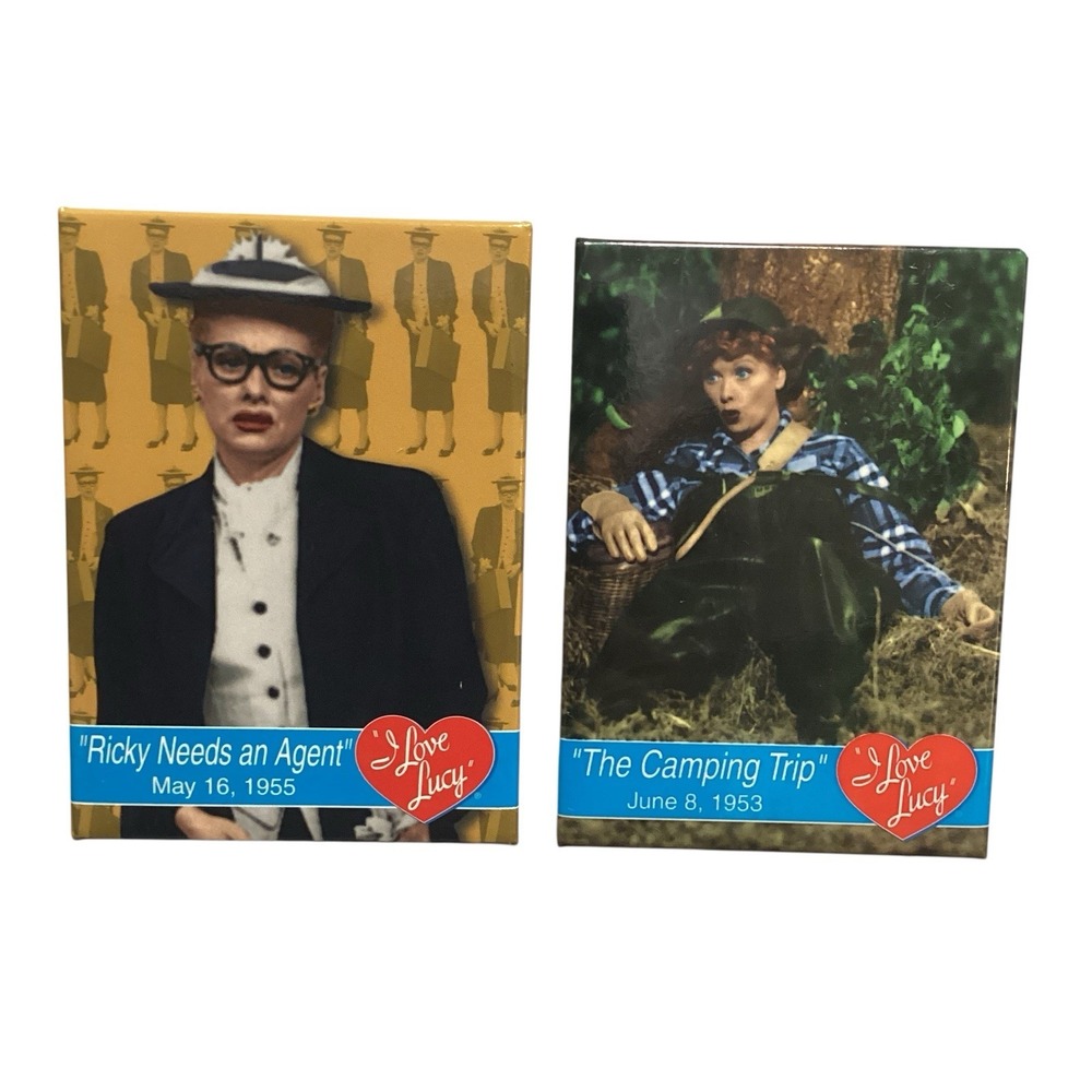 Vintage I Love Lucy TV Show Magnets "Ricky Needs an Agent & The‎ Camping Trip"